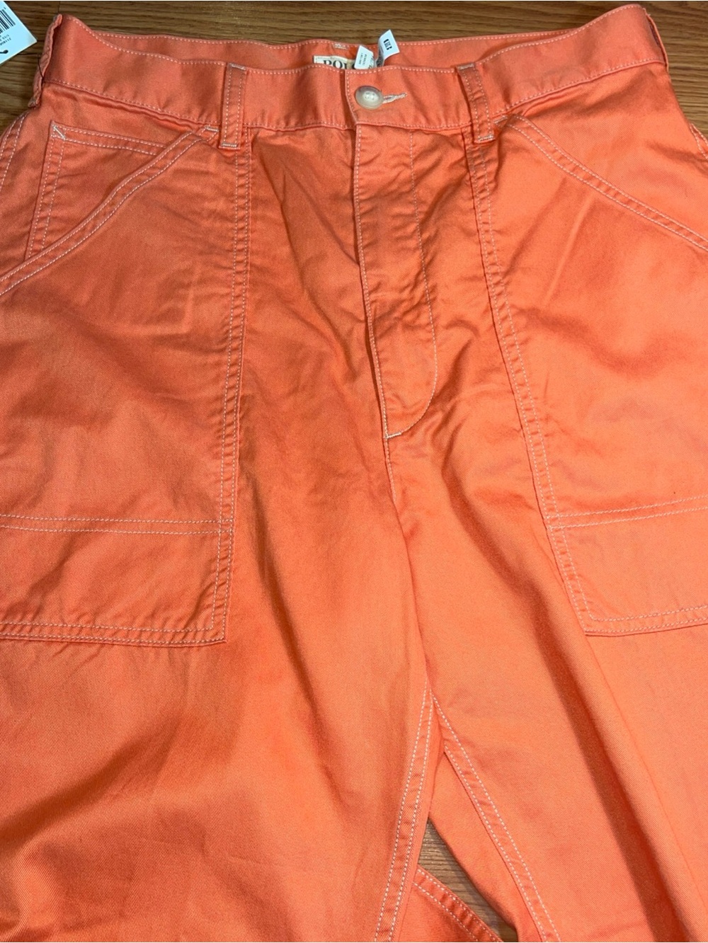 Polo by Ralph Lauren Women's Wide Leg Pants in Bright Orange